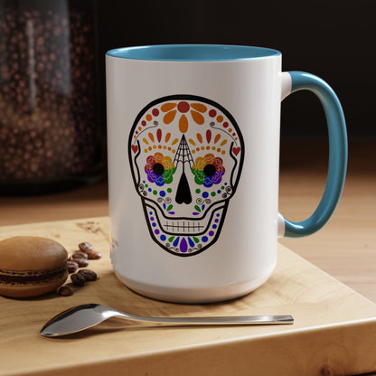 Queer Sugar Skull Accent Coffee Mug
