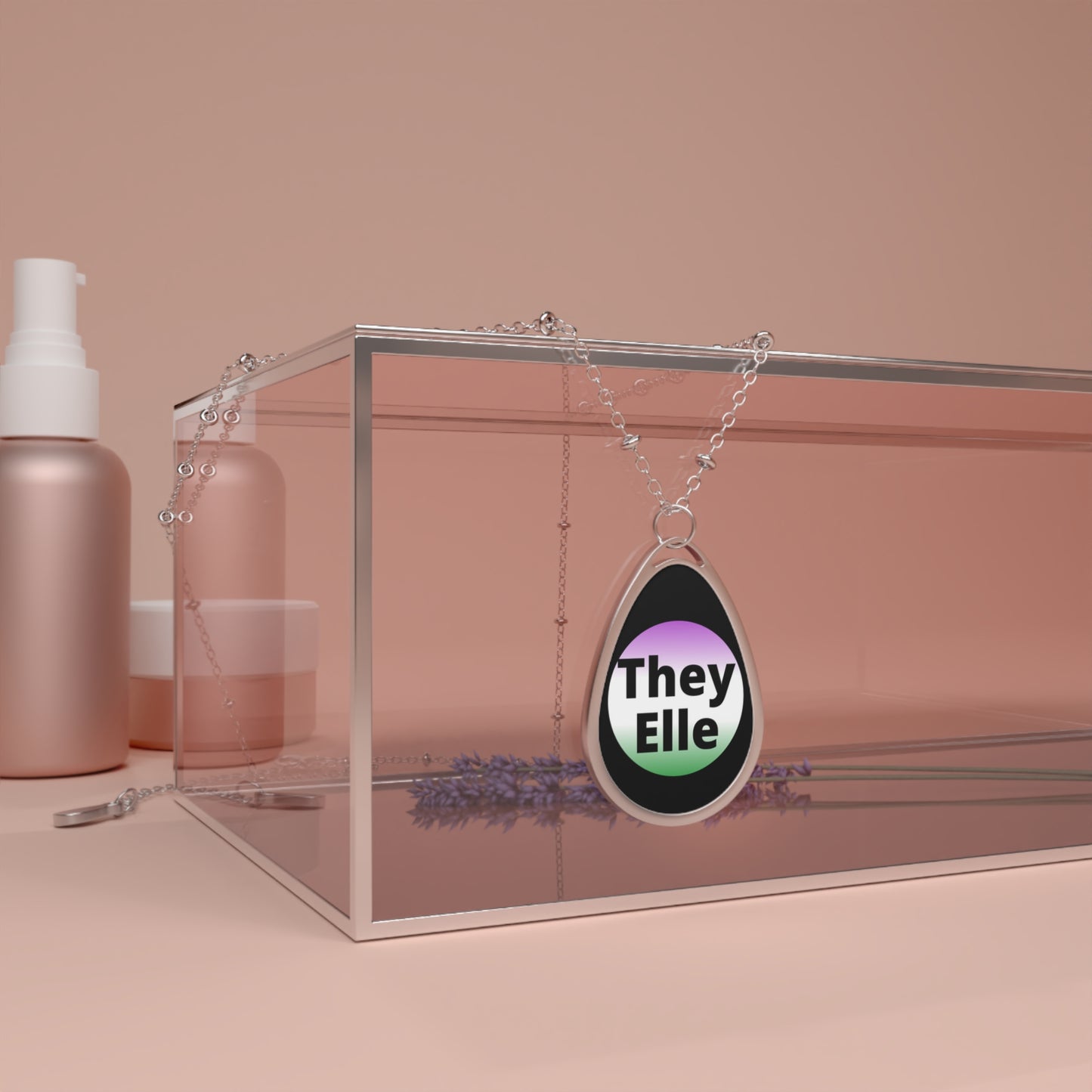They / Elle Gender NonConforming Oval Necklace