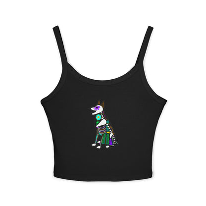 Dia de los Muertos German Shepard Spaghetti Strap Tank Top