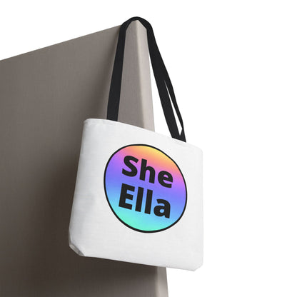 She/Ella Rainbow Tote Bag