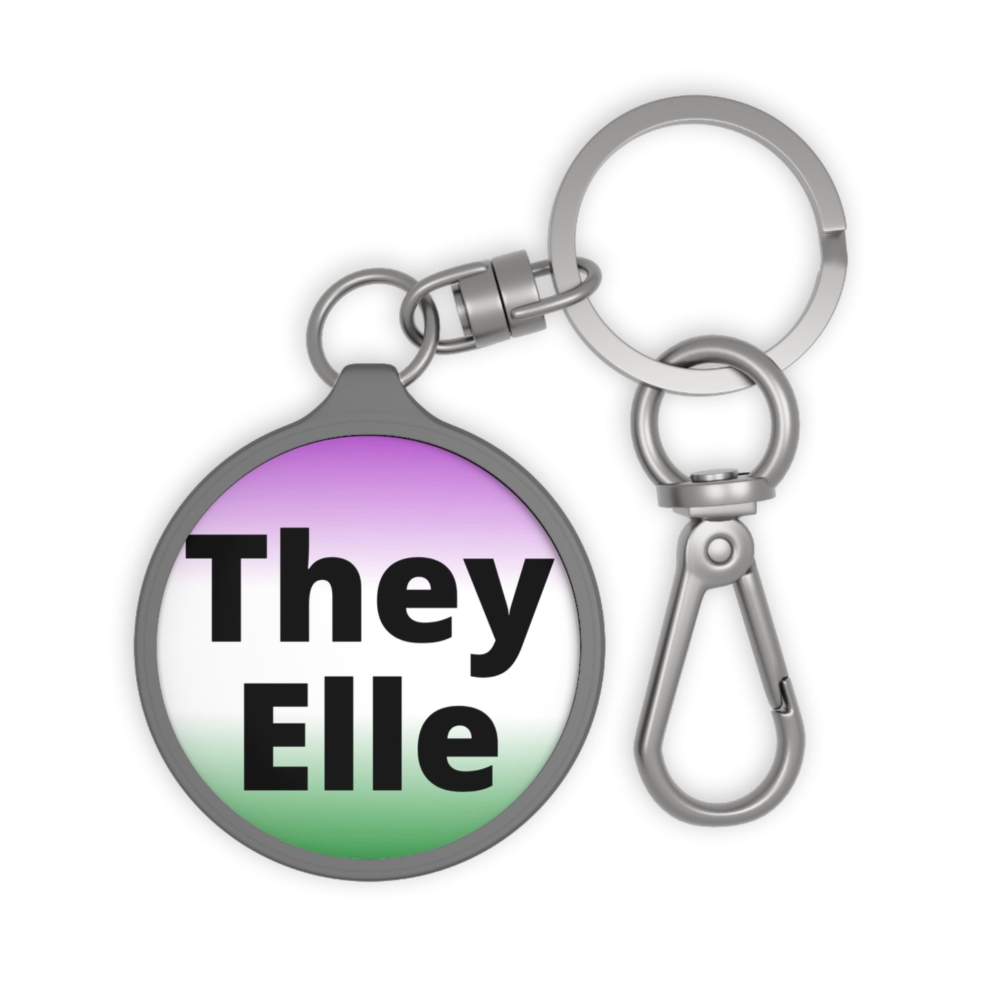 They/Elle Gender NonConforming Keyring Tag