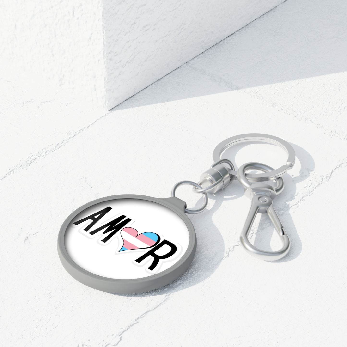 Amor Trans Keyring Tag
