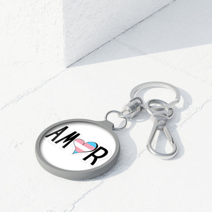 Amor Trans Keyring Tag