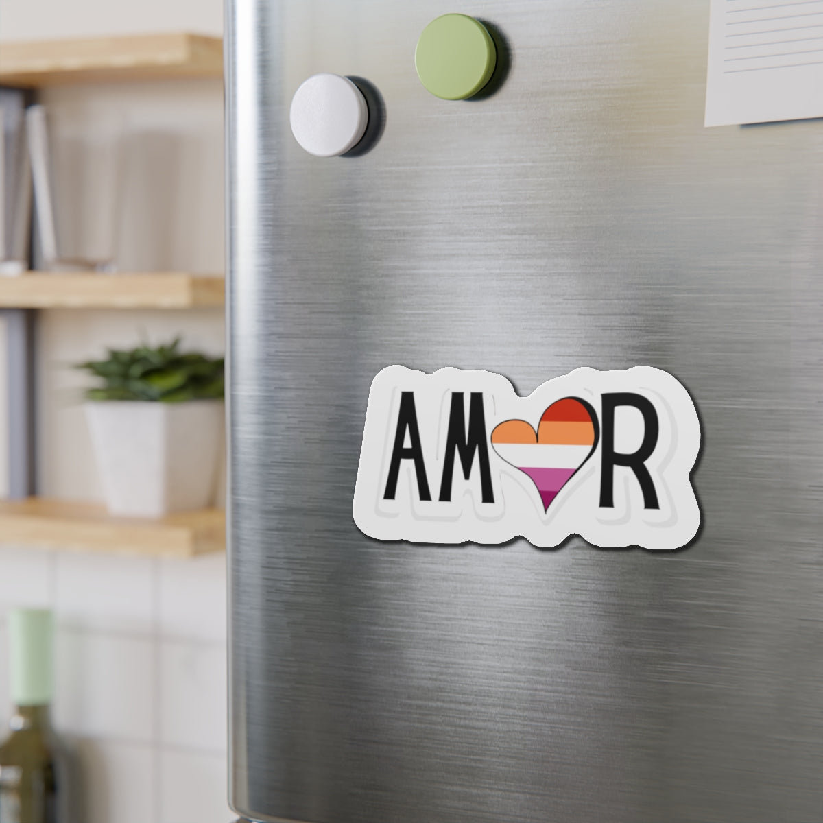 Amor Lesbian Die-Cut Magnets