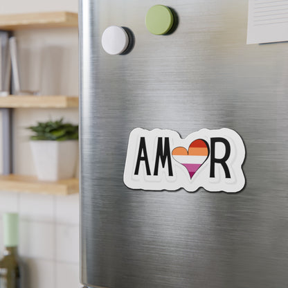 Amor Lesbian Die-Cut Magnets