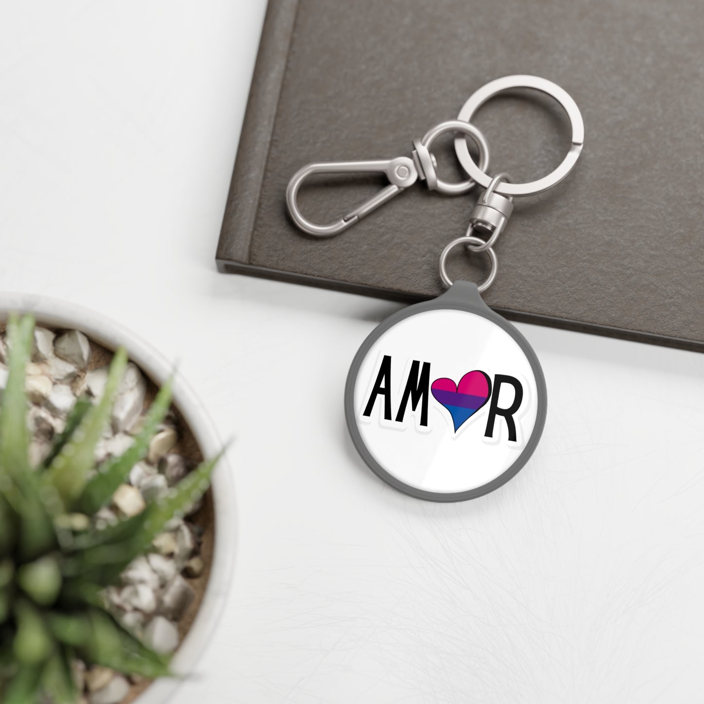 Amor Bi Keyring Tag