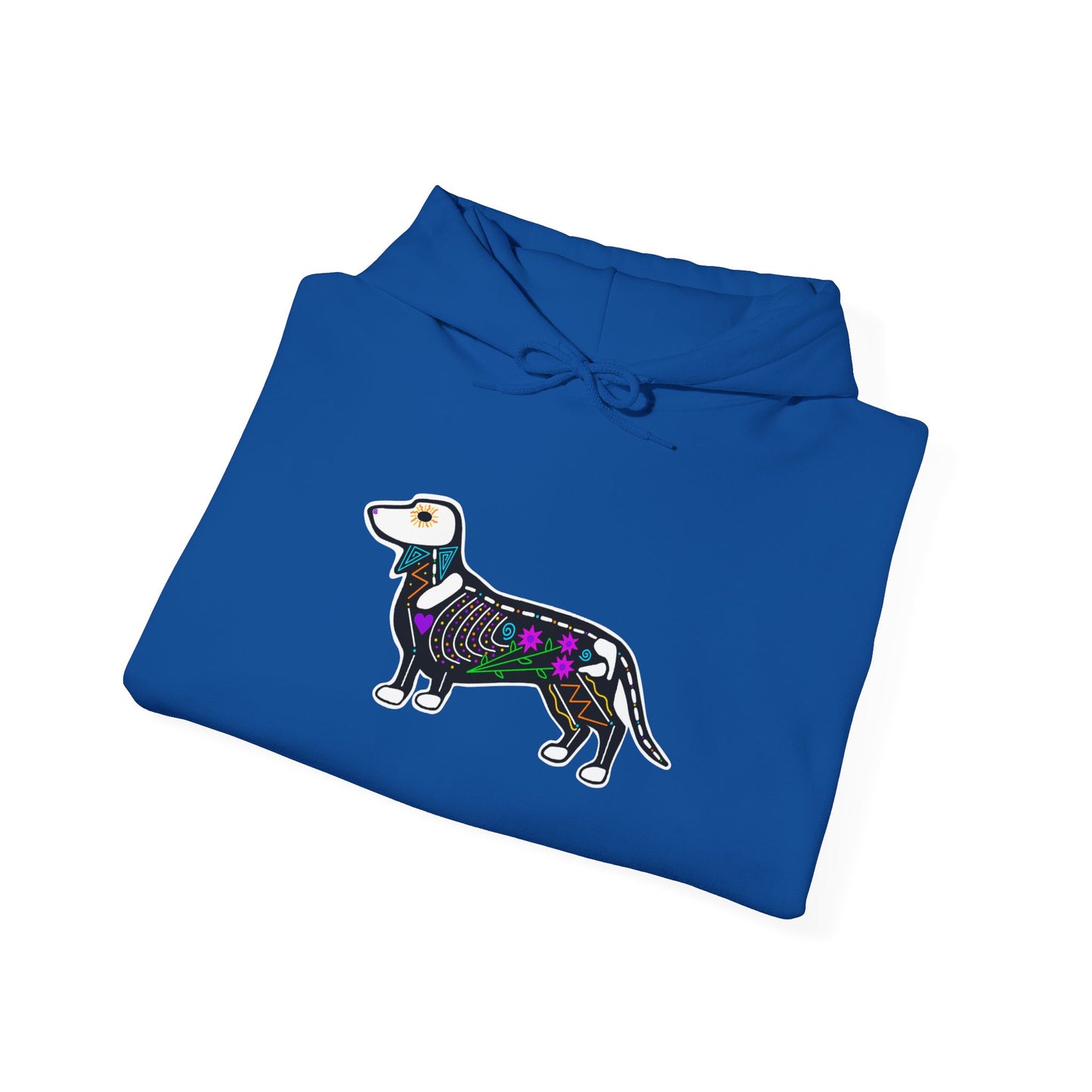 Dia de los Muertos Dachshaund Hooded Sweatshirt