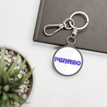 Perreo Es Mi Profesion Purple Keyring Tag