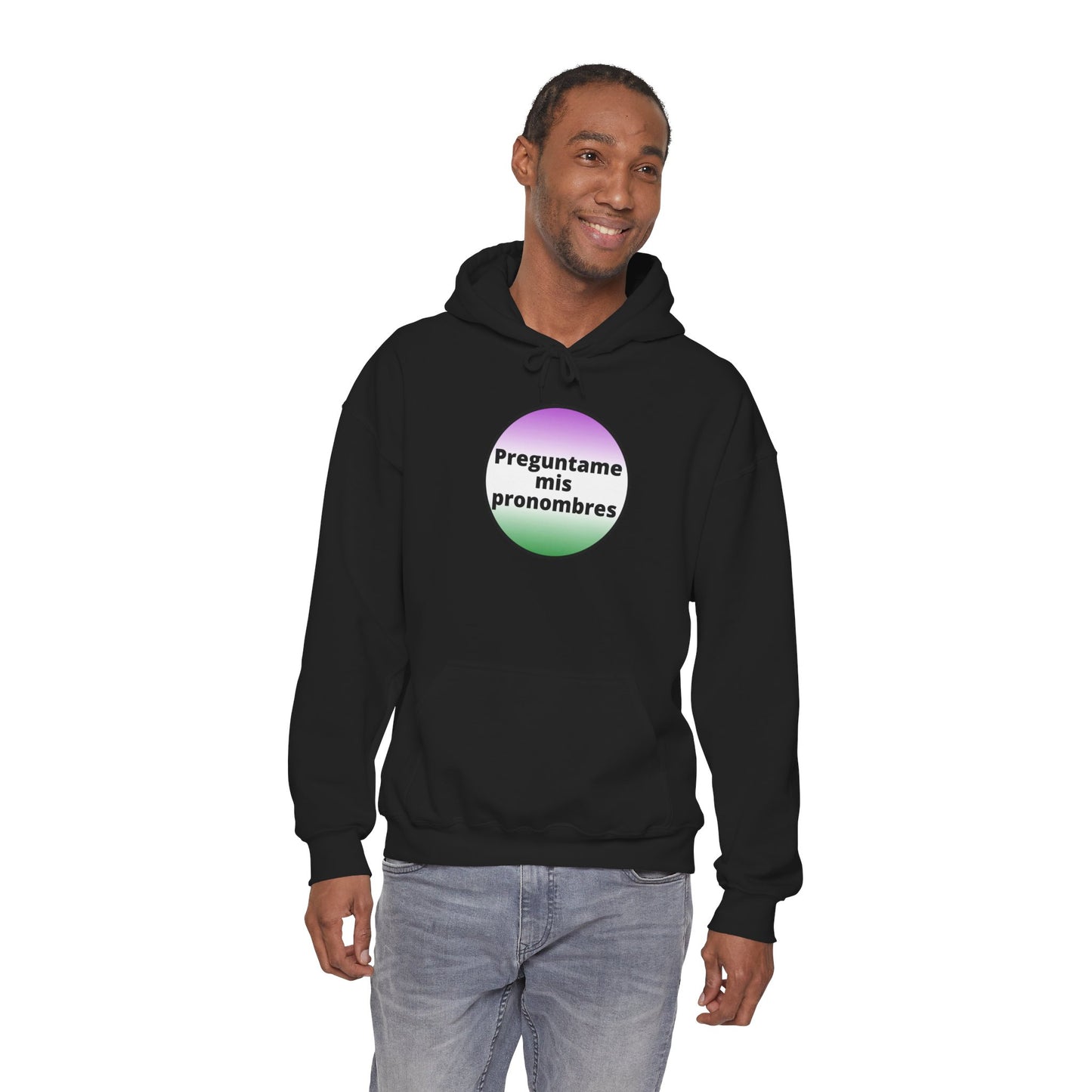 Preguntame mis Pronombres Gender Non-Conforming Hooded Sweatshirt