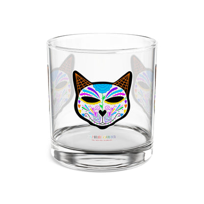 Dia de los Muertos Cat Glass