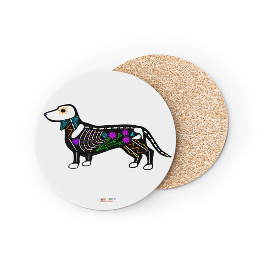 Dia de los Muertos Dachshaund Coasters