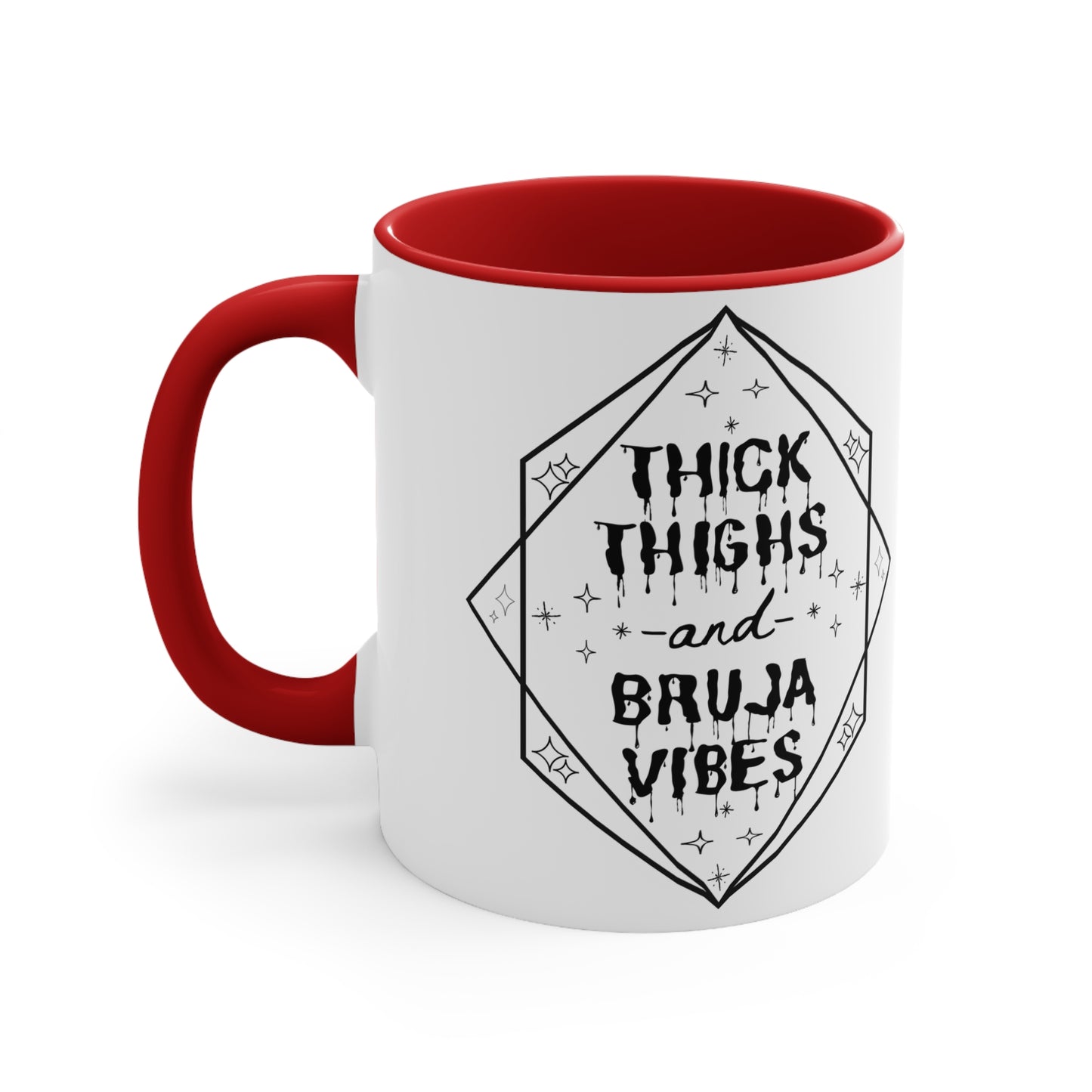 Thick Thighs Bruja Vibes Accent Mugs