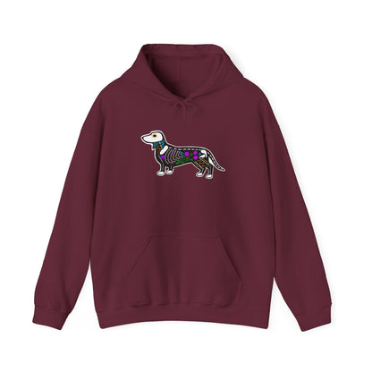 Dia de los Muertos Dachshaund Hooded Sweatshirt