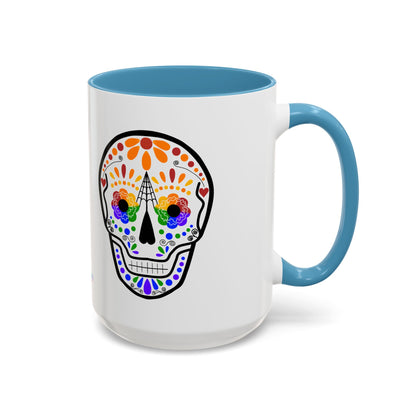 Queer Sugar Skull Accent Coffee Mug