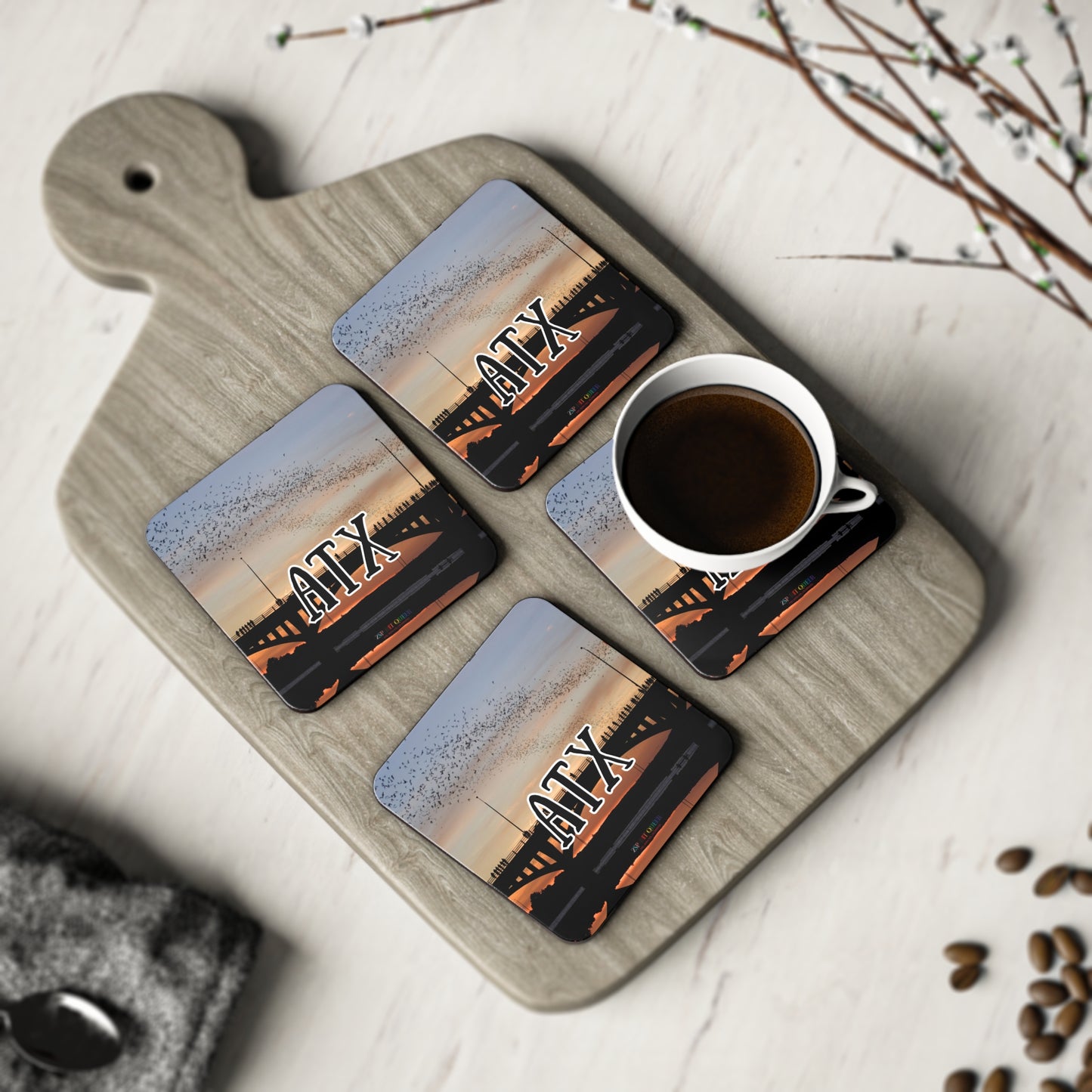 ATX Bat Bridge Coasters