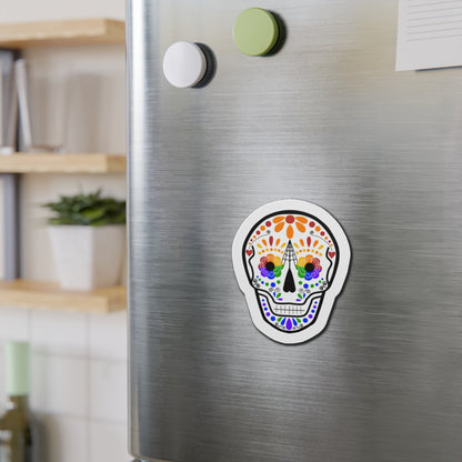 Queer Sugar Skull Die-Cut Magnet