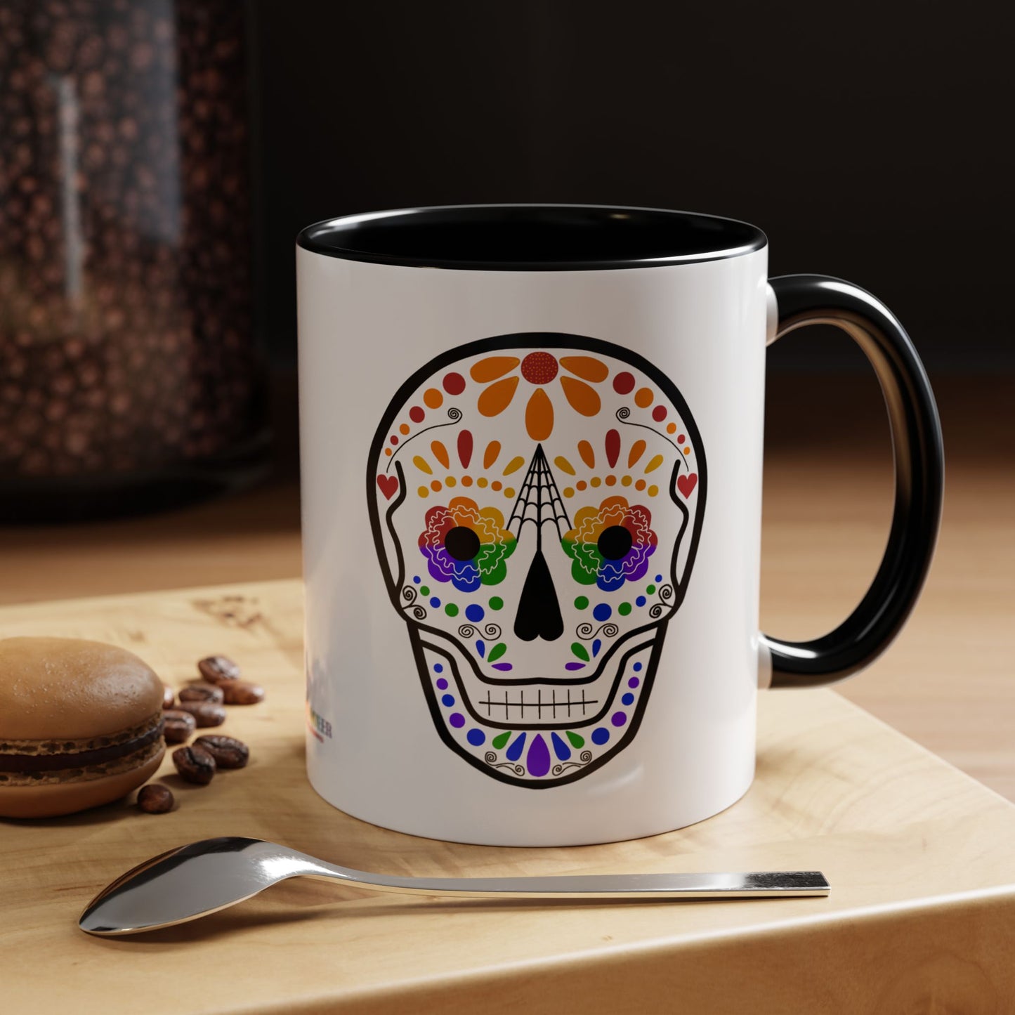 Queer Sugar Skull Accent Coffee Mug