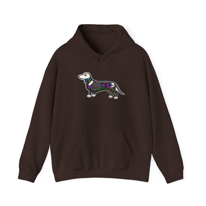 Dia de los Muertos Dachshaund Hooded Sweatshirt