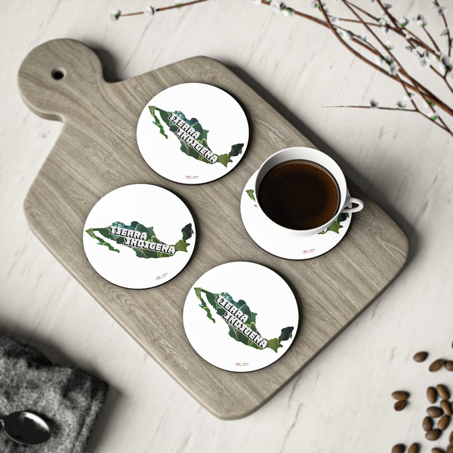 Tierra Indigena Nopales Coasters