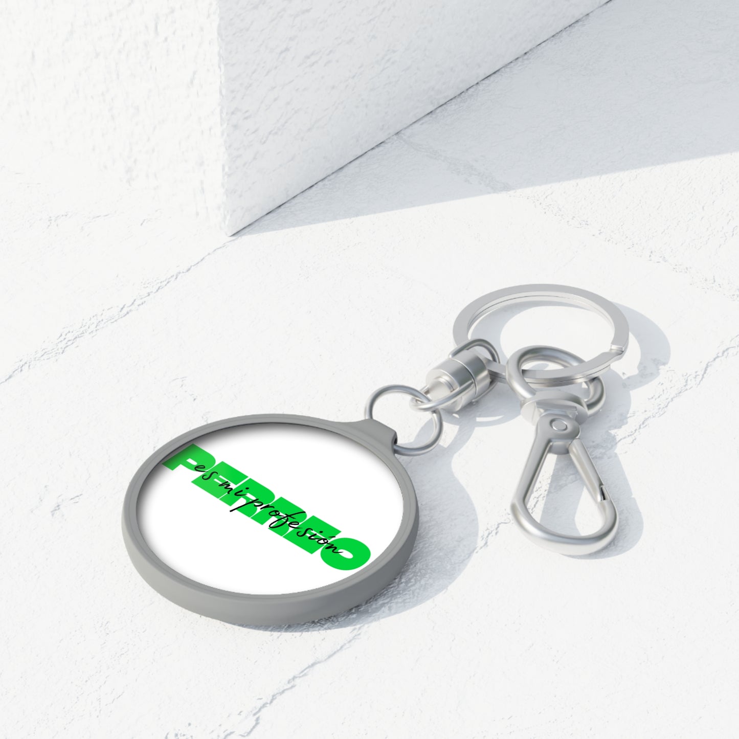 Perreo Es Mi Profesion Green Keyring Tag