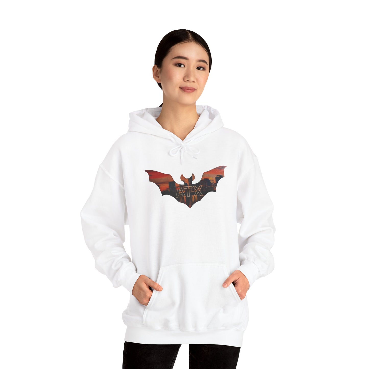 ATX Skyline Bat Hooded Sweatshirt