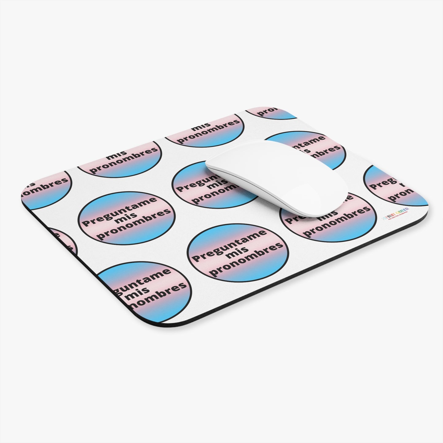 Preguntame mis Pronombres - Trans Mouse Pad (Rectangle)