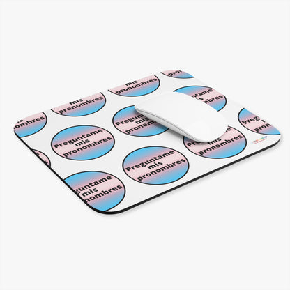 Preguntame mis Pronombres - Trans Mouse Pad (Rectangle)