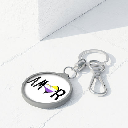 Amor Non Binary Keyring Tag