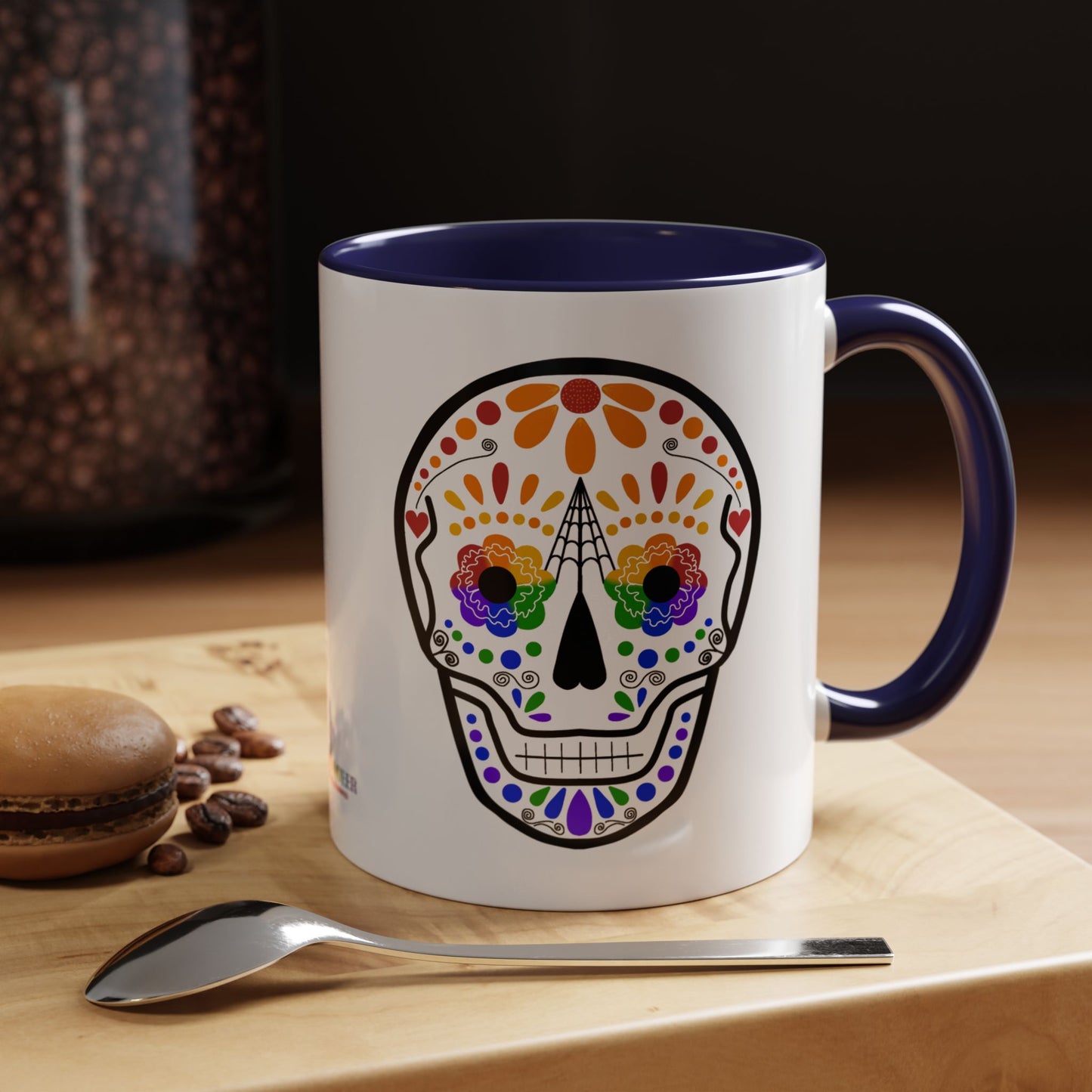 Queer Sugar Skull Accent Coffee Mug