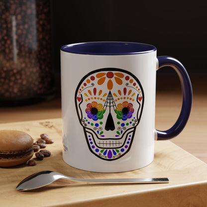 Queer Sugar Skull Accent Coffee Mug