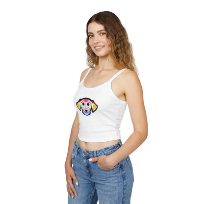Dia de los Muertos Dog Spaghetti Strap Tank Top