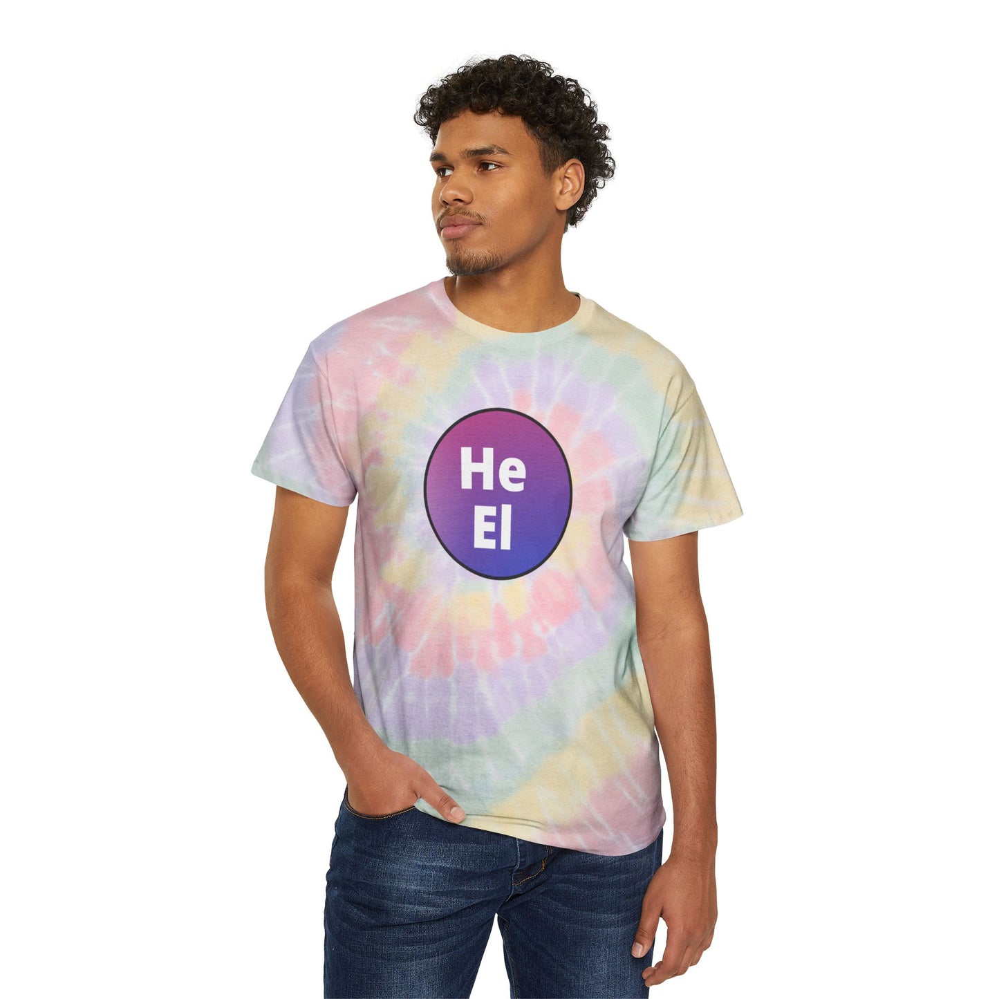 He/El Bi Tie-Dye Tee, Spiral