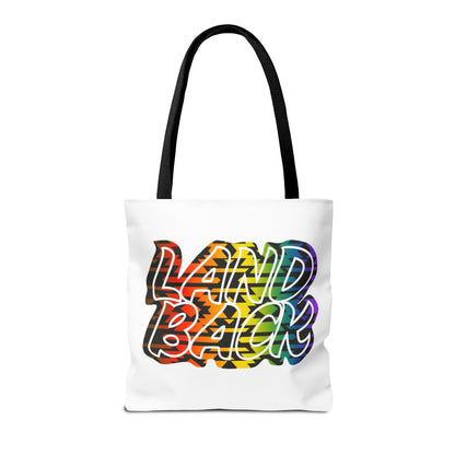 Land Back Motif Tote Bag
