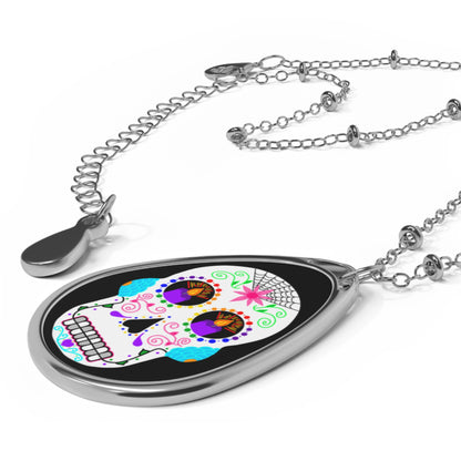 Calavera Oval Necklace