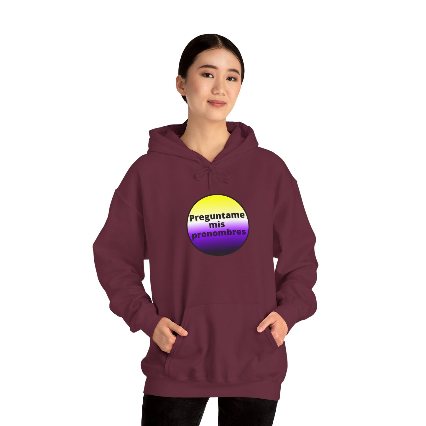 Preguntame mis Pronombres - NonBinary Hooded Sweatshirt