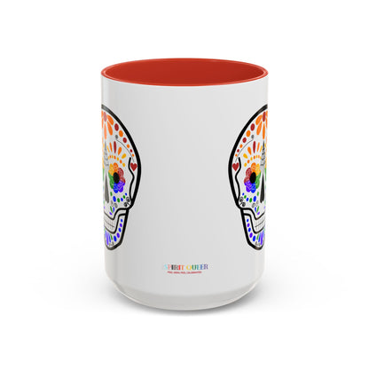 Queer Sugar Skull Accent Coffee Mug