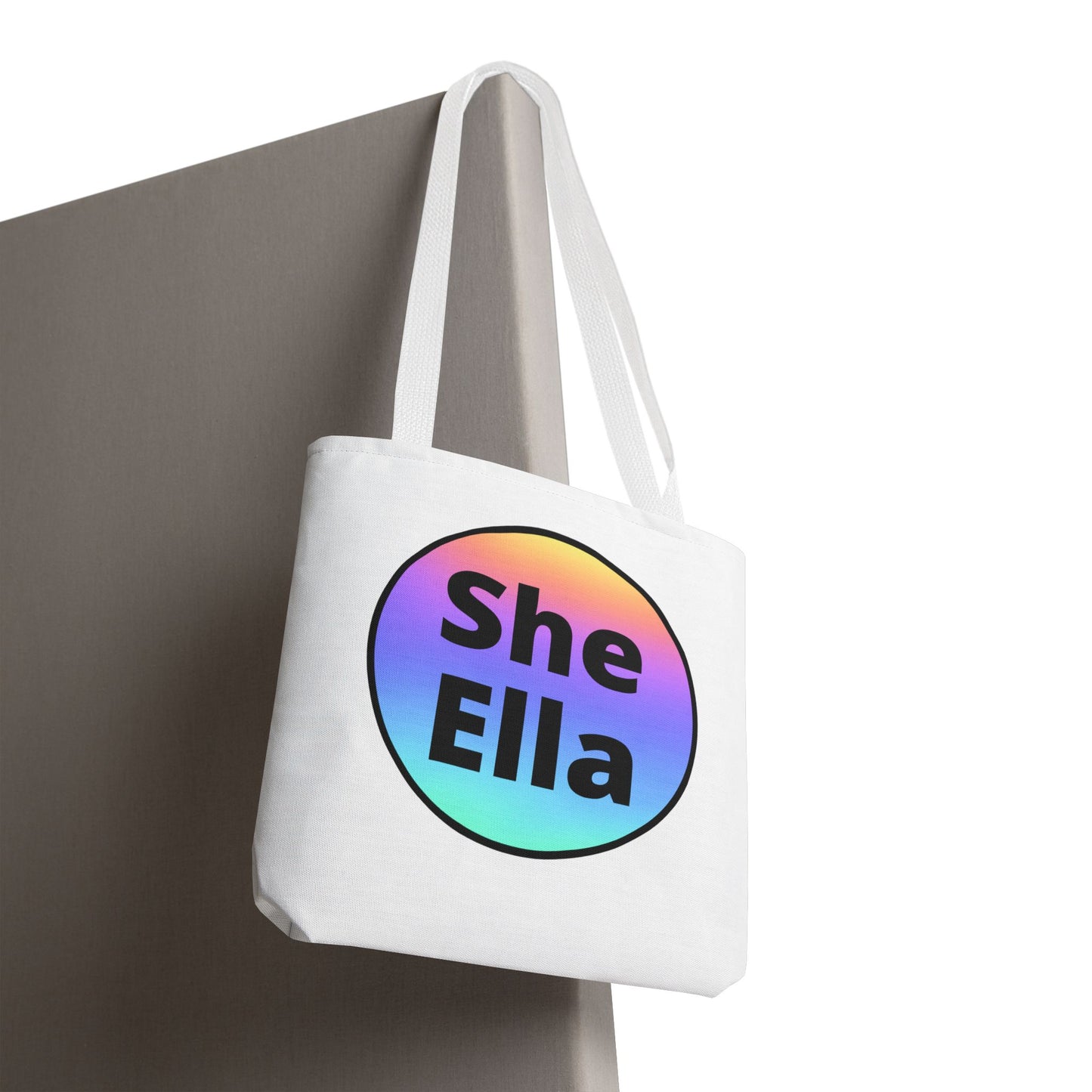 She/Ella Rainbow Tote Bag