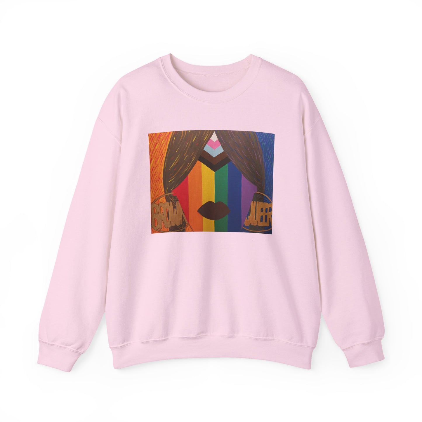 Brown and Queer Crewneck Sweatshirt