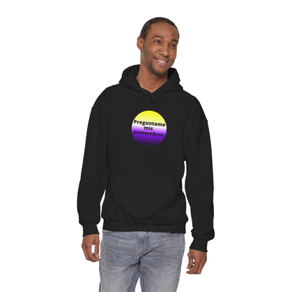 Preguntame mis Pronombres - NonBinary Hooded Sweatshirt