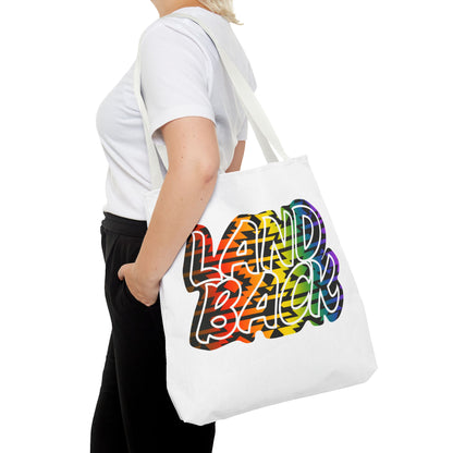 Land Back Motif Tote Bag