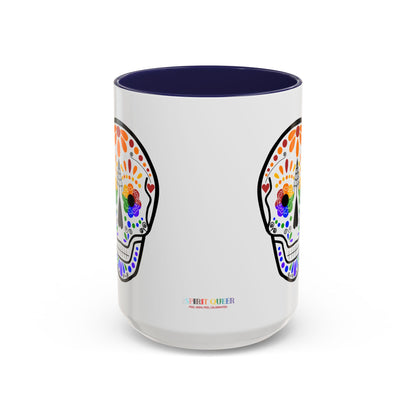Queer Sugar Skull Accent Coffee Mug