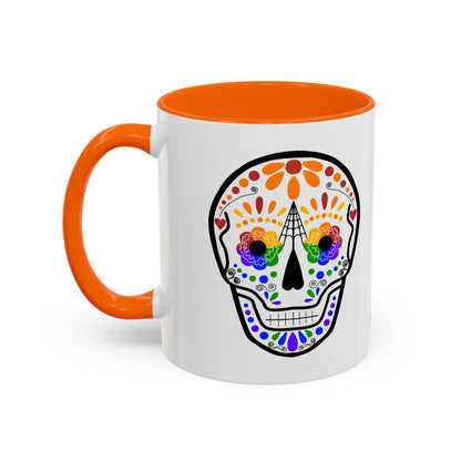 Queer Sugar Skull Accent Coffee Mug