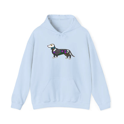 Dia de los Muertos Dachshaund Hooded Sweatshirt