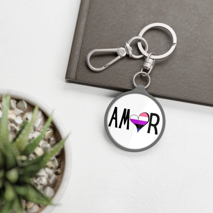 Amor Genderfluid Keyring Tag