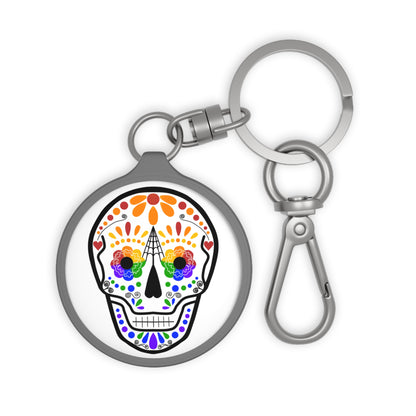 Queer Sugar Skull Keyring Tag