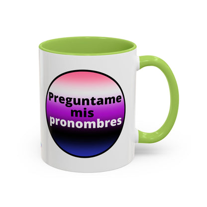 Preguntame mis Pronombres GenderFluid  Coffee Mug