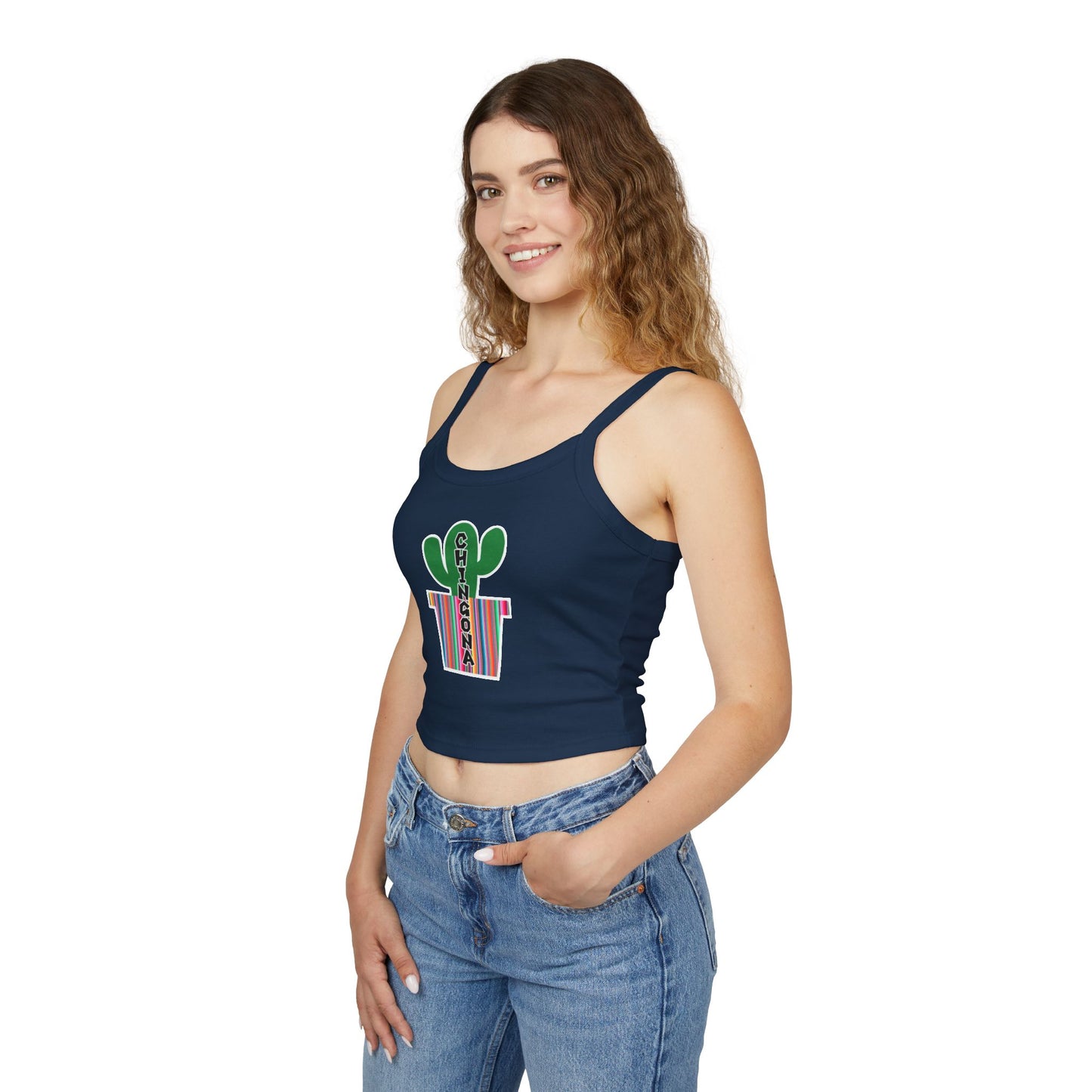 Chingona Cacti Spaghetti Strap Tank Top