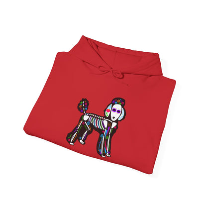 Dia de los Muertos Poodle Hooded Sweatshirt