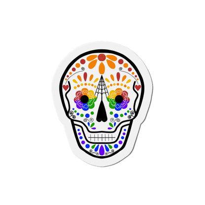Queer Sugar Skull Die-Cut Magnet