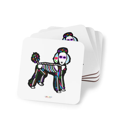 Dia de los Muertos Poodle Coasters